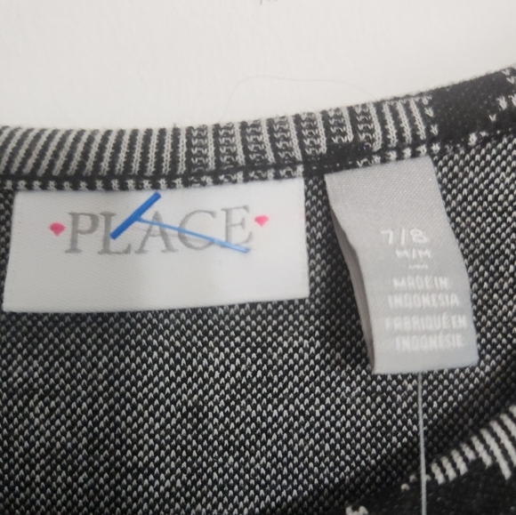 Girls Size 7 8 CHILDRENS PLACE Dress Long Sleeve Black Floral Plaid CASUAL New - Picture 4 of 12